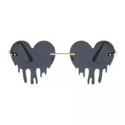 Walmart Abbraccia 3xFashion Dripping Heart Sun Glasses Personality Party Eye Glasses Frameless gray offer