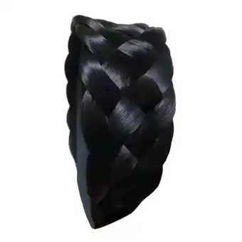 Walmart Kokiya Braided Hair Band Cross Headband Thick Elastic Hair Band Universal Handmade Hair black offer