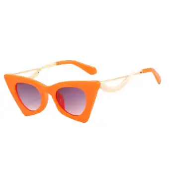 Walmart Cat eye sunglasses women frame protection Shades Eyewear Orange offer