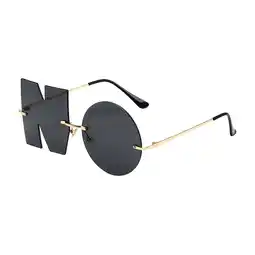 Walmart Letter No Sunglasses Fashion Unique Eyewear for Photo Props Outdoor Vacation Black offer
