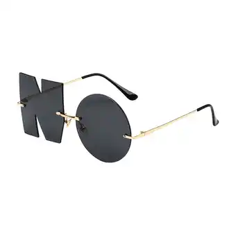 Walmart Letter No Sunglasses Fashion Unique Eyewear for Photo Props Outdoor Vacation Black offer