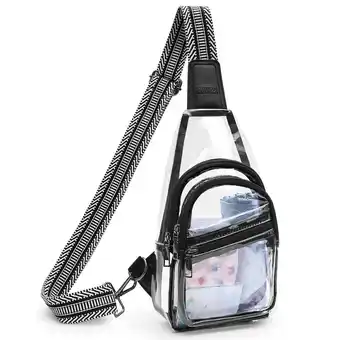 Walmart AEDAMURRA Clear Bag Stadium Approved Sling Bag Pack Crossbody Adjustable Strap Purses for Women Men offer