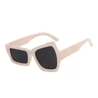 Walmart Funny Sunglasses Lightweight Sun Glasses Stylish for Travel Shopping Outdoor beige gray offer