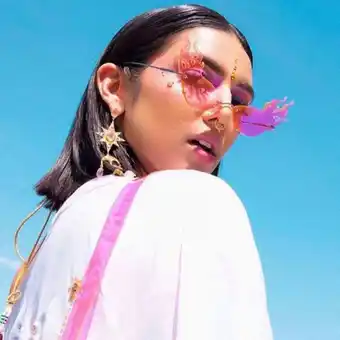 Walmart Women's Fire Shape Sunglasses Punk Sun Glasses Club Eyewear Streetwear Pink offer