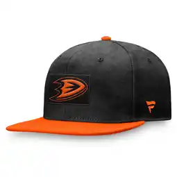 Walmart Men's Fanatics Black/Orange Anaheim Ducks Authentic Pro Rink Snapback Hat offer