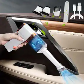 Walmart Savings Car Vacuum With Powerful Suction Mini Vacuum For Crevices Keyboard Cleaner USB Rechargeable offer