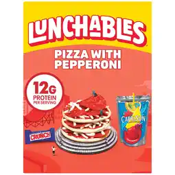 Walmart Lunchables Pizza with Pepperoni Snack Kit, 10.7 oz, Refrigerated, Contains: Milk, Wheat, Soy offer