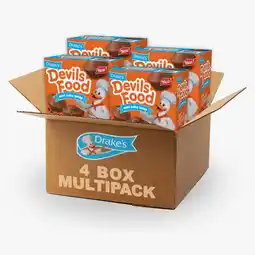 Walmart Drake's Devils Food Mini Cake Bites, 20 Pouches (4 Boxes), 33.6 oz offer