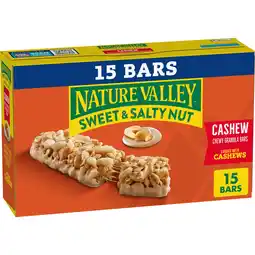 Walmart Nature Valley Granola Bars, Sweet and Salty Nut, Cashew, 15 Bars, 18 oz offer
