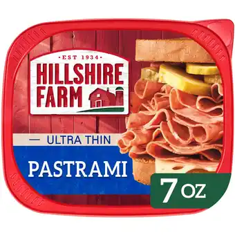 Walmart Hillshire Farm Ultra Thin Sliced Pastrami Deli Lunch Meat, 7 oz Plastic Tub offer