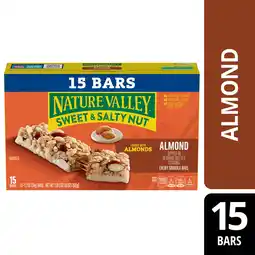 Walmart Nature Valley Granola Bars, Sweet and Salty Nut, Almond, 15 Bars, 18 oz offer