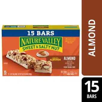 Walmart Nature Valley Granola Bars, Sweet and Salty Nut, Almond, 15 Bars, 18 oz offer