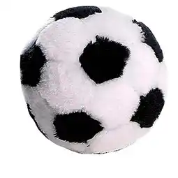 Walmart MPP Soft Plush Soccer Ball Dog Toy with Squeaker for Fetch, Black 4.5 offer