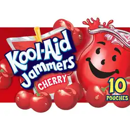 Walmart Kool-Aid Jammers Cherry Flavored Drink, 10 ct Box, 6 fl oz Pouches offer