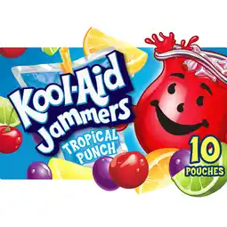 Walmart Kool-Aid Jammers Tropical Punch Flavored Drink, 10 ct Box, 6 fl oz Pouches offer