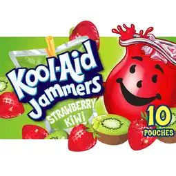Walmart Kool-Aid Jammers Strawberry Kiwi Flavored Drink, 10 ct Box, 6 fl oz Pouches offer