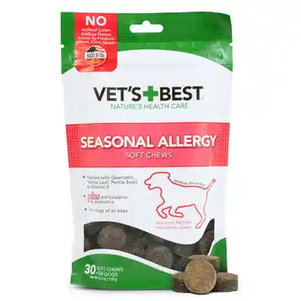 Walmart Vet's Best Seasonal Allergy/Dry Skin Antioxidant Soft Chews for Dogs - 30 Day Supply offer