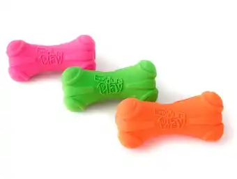 Walmart Hartz Dura Play Small Bone Dog Toy with Bacon Scent and Squeaker, 3 Pack offer