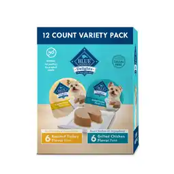 Walmart Blue Buffalo Delights Small Breed Natural Wet Dog Food Variety Pack, 3.5-oz. Cups, 12 Count offer