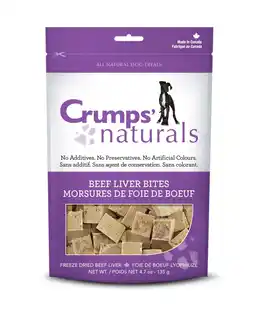 Walmart Crumps' Naturals Liver Bites Beef Freeze Dried Dog Treats, 2.3 Oz offer