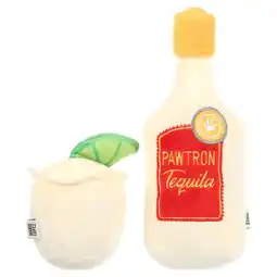 Walmart Mario Lopez Plush Dog Toy - 2 Pack Pawtron and Tequila Shot Glass Dog Toys - White offer