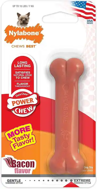 Walmart Nylabone Power Chew Bacon Chew Toy offer