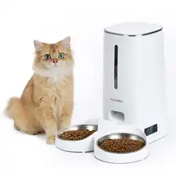 Walmart FUKUMARU Automatic Cats Feeder, 4L Timed Control Dog Food Dispenser, 6 Daily Meals,White offer