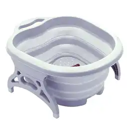 Walmart Ideaworks - Estelle Beauty Collapsible Foot Spa at Home Built-in Massage Rollers - Gray offer