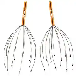 Walmart Liba Scalp Massager Tool, 12 Wire Scalp Massager with Gentle Rubber Beads, Gold, 2-Pack offer