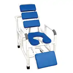 Walmart MJM International 193-SSDE-TP-BL Reclining Shower Chair with Blue Total Padding offer