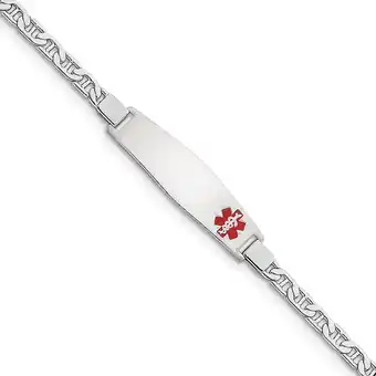 Walmart Sterling Silver Medical ID Anchor Link Bracelet - 7.3 Grams - 8 Inch - Lobster Claw offer
