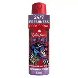 Walmart Old Spice NightPanther Body Spray for Men, 5.1 oz offer