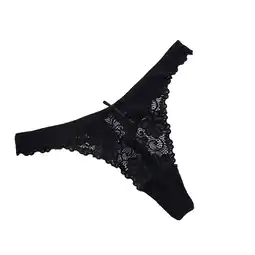 Walmart YOTMKGDO Panties, Sheer Lace Thongs Women Underwear Briefs Lingerie Breathable, 1 Piece Black L offer