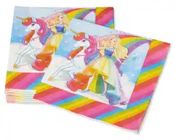 Walmart American Greetings Barbie Rainbow Paper Lunch Napkins, 6.5 x 6.5, 50-Count offer