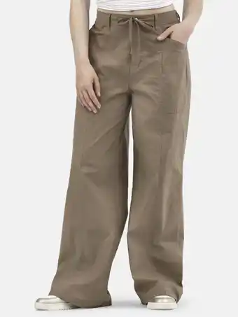 Walmart No Boundaries Wide Leg Drawstring Pants, 31” Inseam, Women’s and Women’s Plus offer