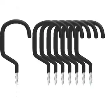 Walmart BreezyLife Black Heavy Duty Bike Storage Hooks Set, 8 Pack offer