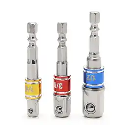 Walmart Zeiwohndc 3 Pcs Power Screwdriver Driver Socket Bit Adapter Drill 1/4 3/8 1/2 Hex Shank offer