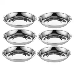 Walmart Qumonin Stainless Steel Plates Sets, 6pcs Round Dinner Plates Metal Camping Plates offer