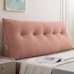 Walmart Desirable Life Triangle Headboard Pillow Full Filling Backrest Positioning Support Wedge Pillow offer