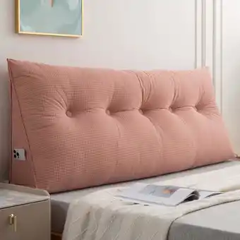 Walmart Desirable Life Triangle Headboard Pillow Full Filling Backrest Positioning Support Wedge Pillow offer