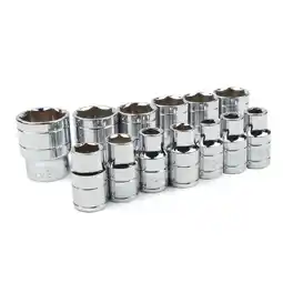 Walmart Zeiwohndc 13PCS 1/2 Drive Metric Socket Set Short Hexagon Sockets Chrome Vanadium Steel offer