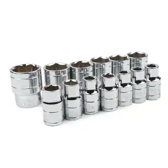 Walmart Zeiwohndc 13PCS 1/2 Drive Metric Socket Set Short Hexagon Sockets Chrome Vanadium Steel offer