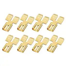 Walmart Zeiwohndc 8Pcs NonInsulated Brass Spades Connectors 2 Way Wire Terminals Adapter offer