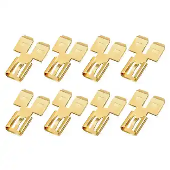 Walmart Zeiwohndc 8Pcs NonInsulated Brass Spades Connectors 2 Way Wire Terminals Adapter offer