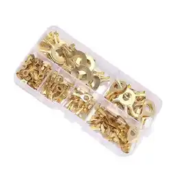 Walmart Zeiwohndc 150Pcs Brass Wire Connectors Rings Crimp Cable Terminals Wire Crimp Terminals offer