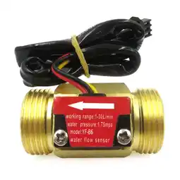 Walmart Zeiwohndc Professional G3/4 Male Thread Brass Hall Effect Water Flow Sensor 1-30L/min offer