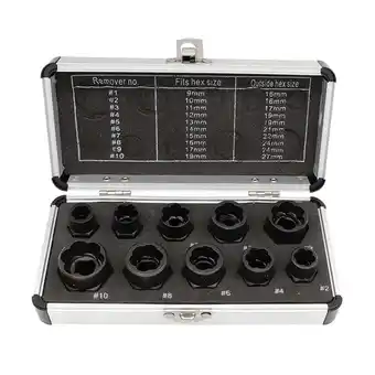 Walmart Zeiwohndc 10Pieces Multifunctional Impact Bolt Impact Bolt Nut Remover Set 9-19mm offer