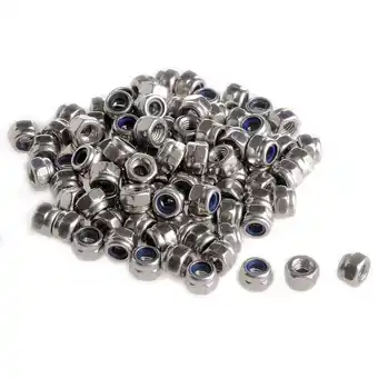 Walmart Zeiwohndc 100 Pcs/Set M3 Stainless Steel Screw Lock Nylon Hex Nut Insert Locking Nuts 3mm offer