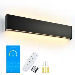 Walmart 25 Bathroom Vanity Light Dimmable APP & Remote Control over Mirror Modern Black offer
