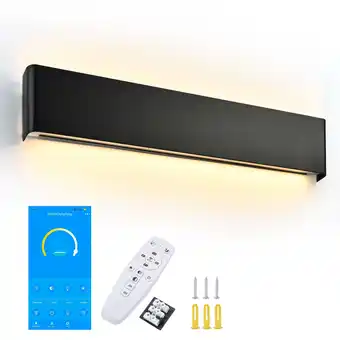 Walmart 25 Bathroom Vanity Light Dimmable APP & Remote Control over Mirror Modern Black offer